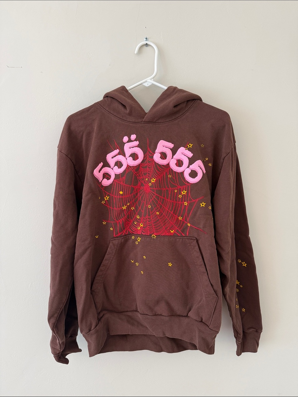Sp5der Angel Hoodie Brown